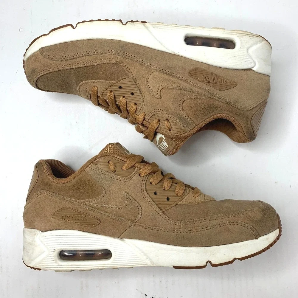 Nike Air Max 90 Ultra 2.0 LTR‎ Leather Flax/Wheat/Gum Mens 8.5 924447-200